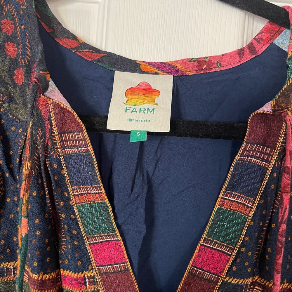 FARM Rio multicolor mixed patchwork maxi dress - Picture 6 of 7